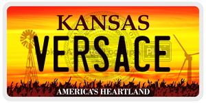 VERSACE  license plate in KS