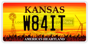 W84IT license plate in Kansas
