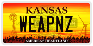 WEAPNZ  license plate in KS