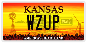 WZUP  license plate in KS