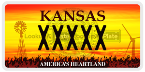 XXXXX  license plate in KS
