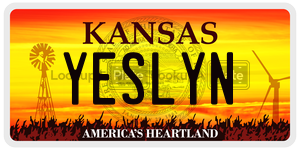 YESLYN  license plate in KS