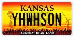 YHWHSON license plate in Kansas