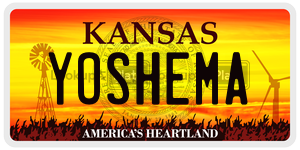 YOSHEMA license plate in Kansas