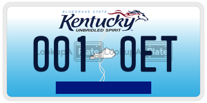 0010ET  license plate in KY