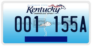 001155A  license plate in KY
