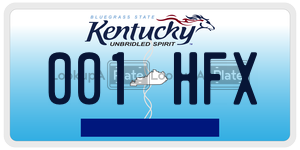 001HFX  license plate in KY