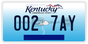 0027AY  license plate in KY