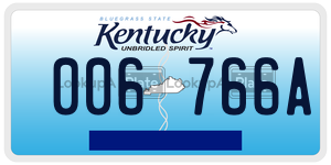 006766A  license plate in KY