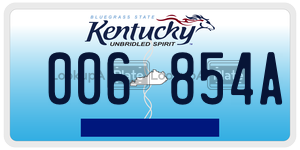 006854A  license plate in KY
