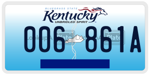 006861A  license plate in KY