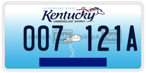 007121A  license plate in KY