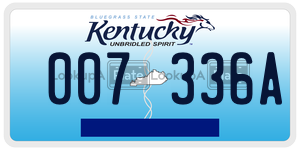 007336A  license plate in KY