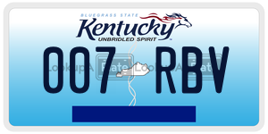 007RBV  license plate in KY