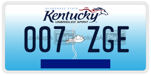 007ZGE  license plate in KY