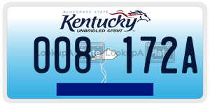 008172A  license plate in KY