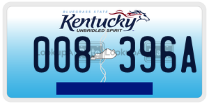 008396A  license plate in KY