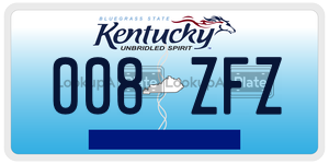 008ZFZ  license plate in KY