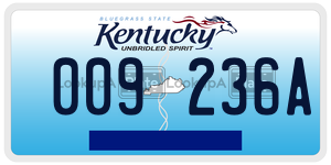 009236A  license plate in KY