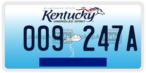 009247A  license plate in KY