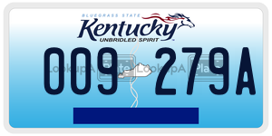 009279A  license plate in KY