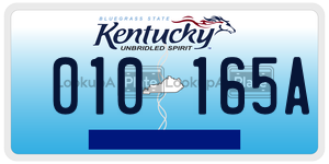 010165A  license plate in KY