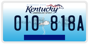 010818A  license plate in KY