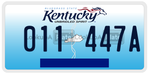 011447A  license plate in KY