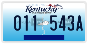011543A  license plate in KY