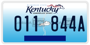 011844A  license plate in KY