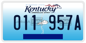 011957A  license plate in KY