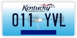 011YVL license plate in Kentucky