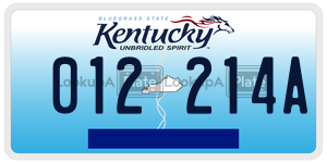 012214A  license plate in KY