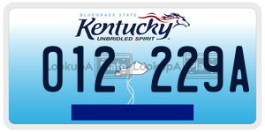 012229A  license plate in KY