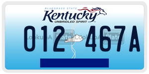 012467A  license plate in KY