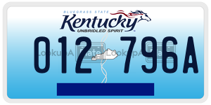 012796A  license plate in KY