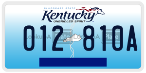 012810A  license plate in KY