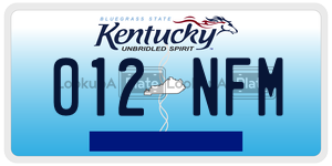 012NFM license plate in Kentucky