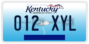 012XYL license plate in Kentucky