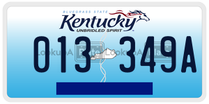 013349A  license plate in KY