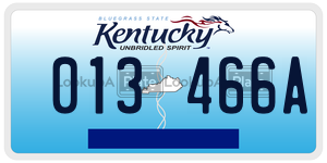013466A  license plate in KY