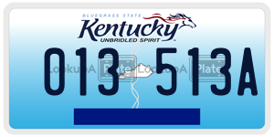 013513A  license plate in KY