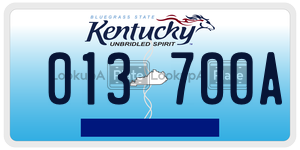 013700A  license plate in KY