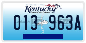 013963A  license plate in KY