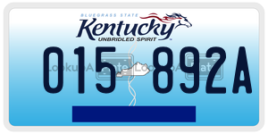 015892A  license plate in KY