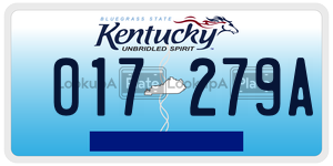 017279A  license plate in KY