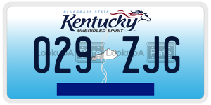 029ZJG  license plate in KY