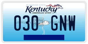 030GNW  license plate in KY