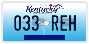 033REH  license plate in KY