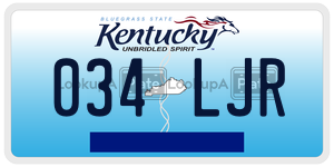 034LJR license plate in Kentucky